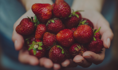 strawberry-handful